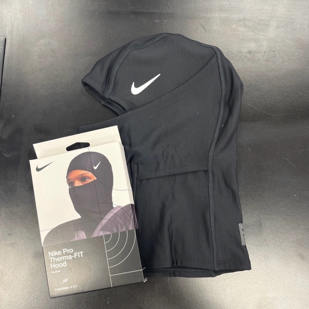Nike Black Therma-FIT Hood with White Logo